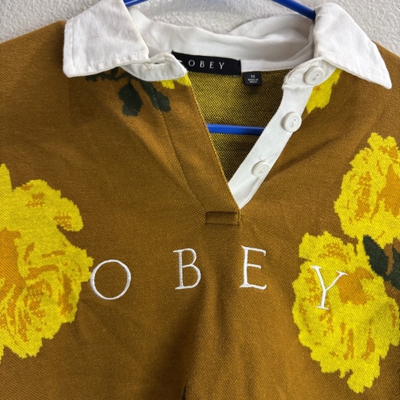 Obey Vintage Floral Shirt Size XS - Picture 2 of 10